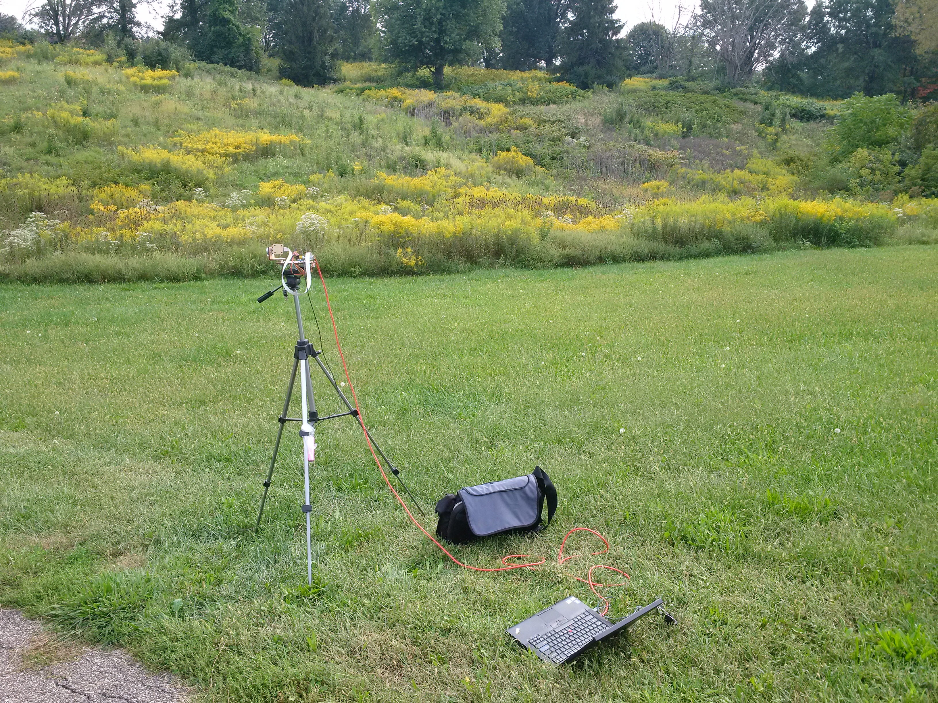 My shot's not slanted, the ground is